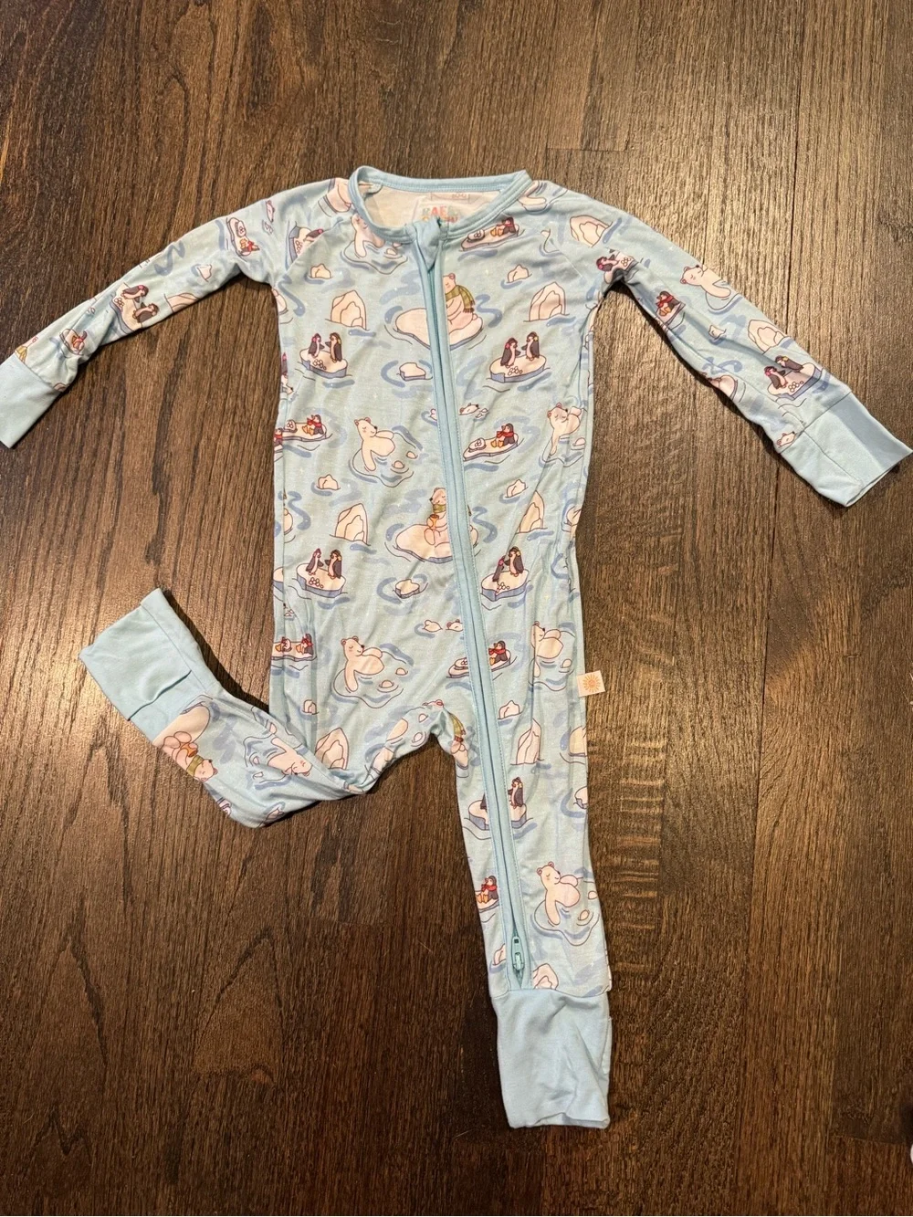 Rae & Crew bamboo double zip up pajama size 6-12 months
